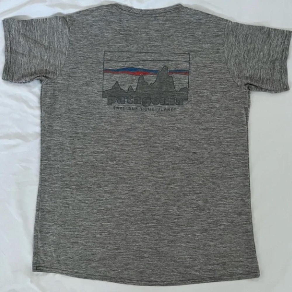 Patagonia Capilene Cool Daily Graphic T-Shirt - Women's L - Feather Grey